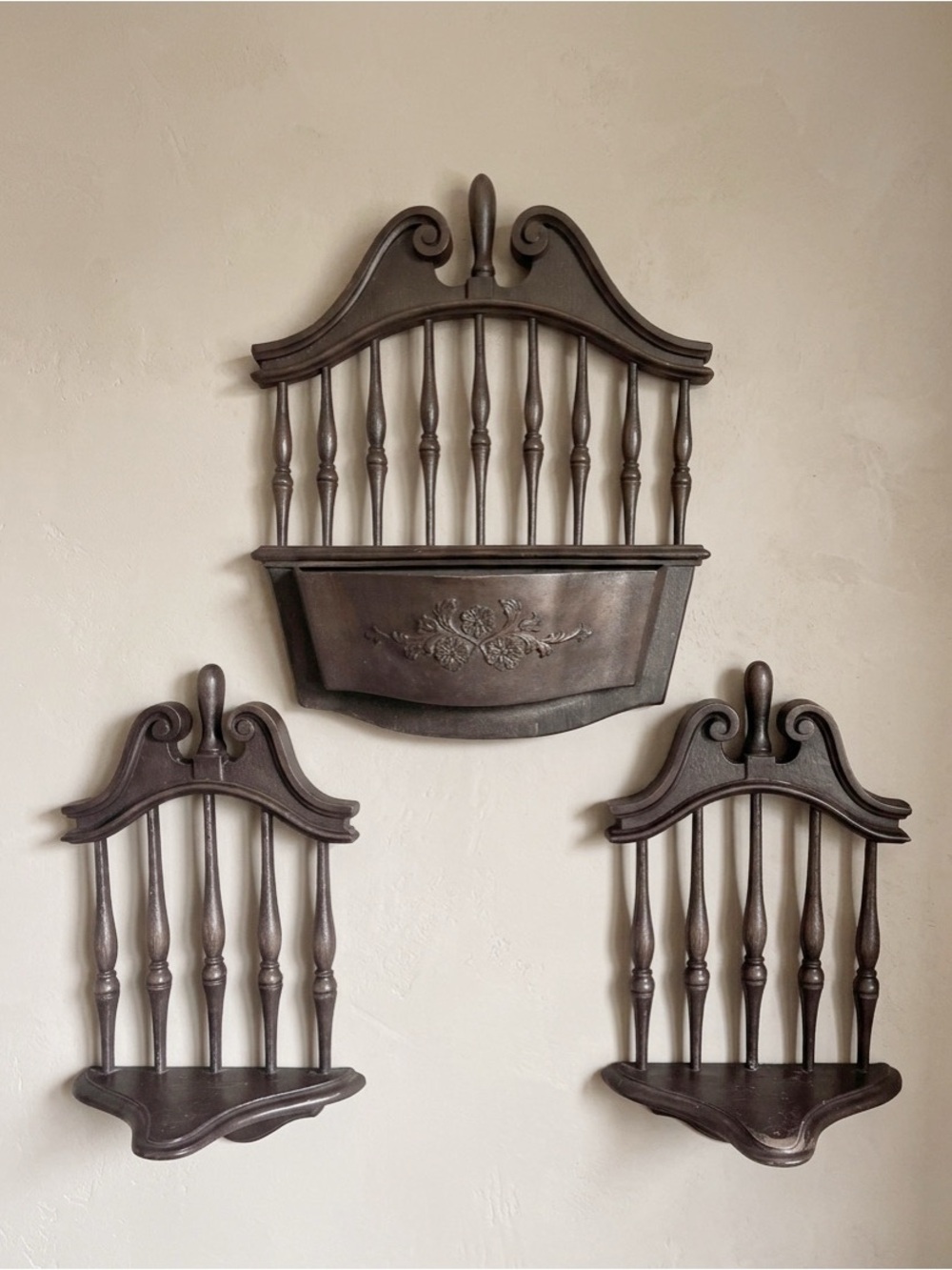 VTG 70s HOMCO American Colonial Wall Pocket Planter|Homco Wall Candle Sconces